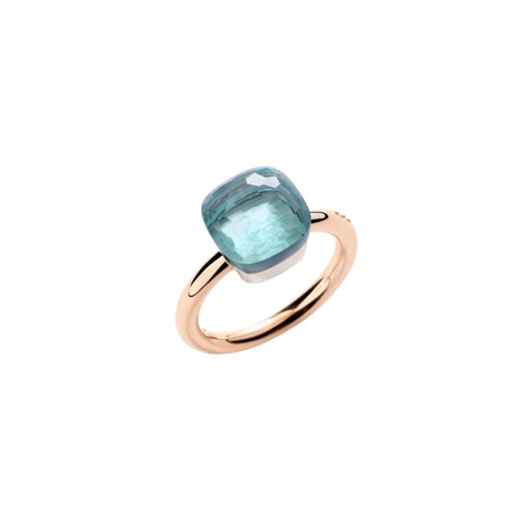 Nudo 18K Rose Gold Sky Blue Topaz Classic Ring