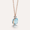 Pomellato Jewelry - Nudo 18K Rose Gold Sky Blue Topaz Diamond Necklace | Manfredi Jewels