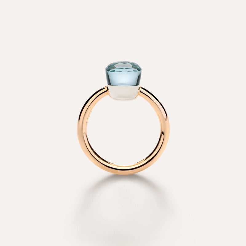 Pomellato Jewelry - Nudo 18K Rose Gold Sky Blue Topaz Petit Ring | Manfredi Jewels