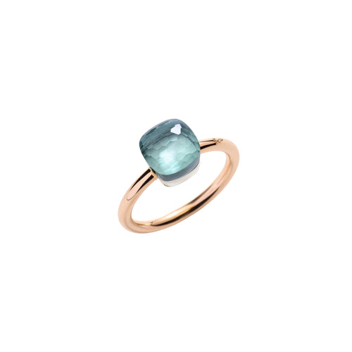 Pomellato Jewelry - Nudo 18K Rose Gold Sky Blue Topaz Petit Ring | Manfredi Jewels