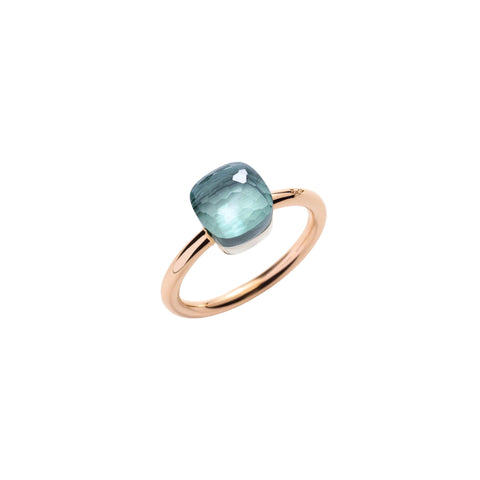 Nudo 18K Rose Gold Sky Blue Topaz Petit Ring