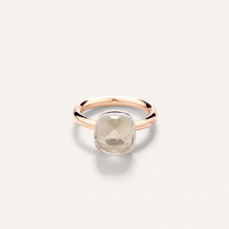 Pomellato Jewelry - Nudo 18K Rose Gold White Topaz Classic Ring | Manfredi Jewels