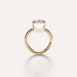 Pomellato Jewelry - Nudo 18K Rose Gold White Topaz Classic Ring | Manfredi Jewels