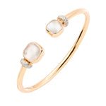 Pomellato Jewelry - Nudo 18K Rose Gold White Topaz & Mother of Pearl Diamond Bracelet | Manfredi Jewels