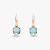 Pomellato Jewelry - Nudo 18K Rose Sky Blue Topaz Mini Earrings | Manfredi Jewels