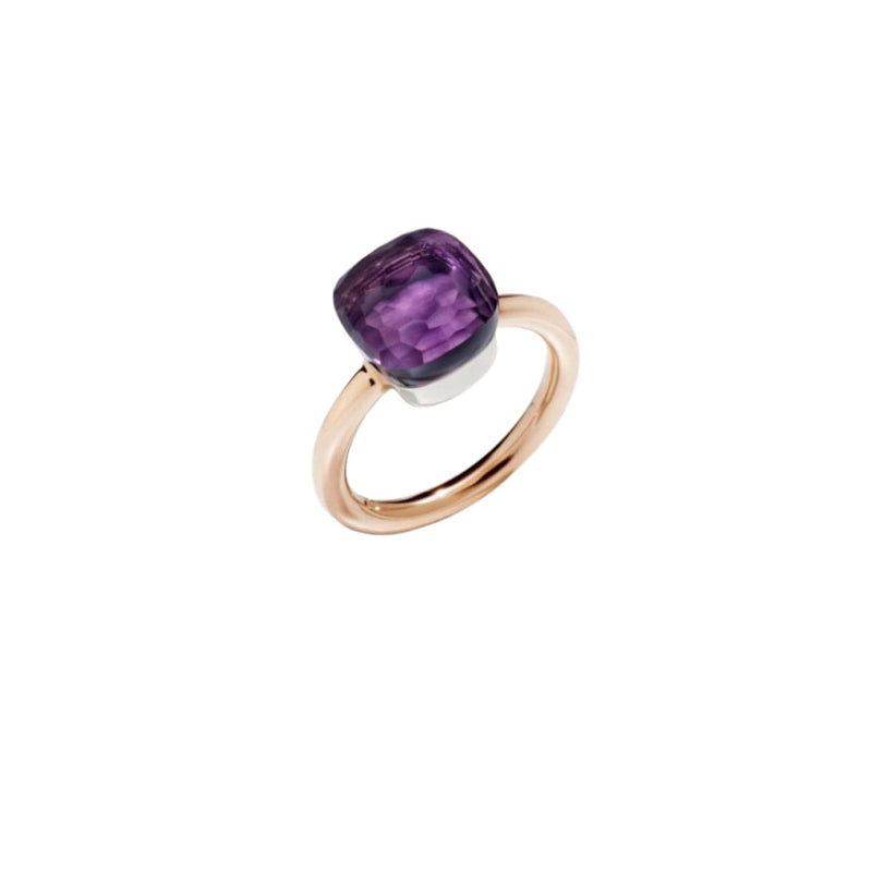 Pomellato Jewelry - Nudo 18K Rose Gold Amethyst Classic Ring | Manfredi Jewels