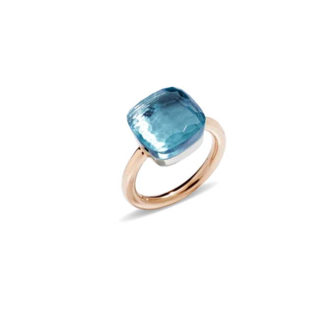 Pomellato Jewelry - NUDO - Sky Blue Topaz Nudo Ring Maxi | Manfredi Jewels