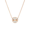 Pomellato Jewelry - Pom Pom Dot 18K Rose Gold Diamond Pavé & White Mother of Pearl Two-Sided Button Pendant Necklace | Manfredi Jewels