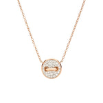 Pomellato Jewelry - Pom Pom Dot 18K Rose Gold Diamond Pavé & White Mother of Pearl Two-Sided Button Pendant Necklace | Manfredi Jewels
