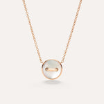 Pomellato Jewelry - Pom Pom Dot 18K Rose Gold Diamond Pavé & White Mother of Pearl Two-Sided Button Pendant Necklace | Manfredi Jewels