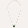 Pomellato Jewelry - Pom Pom Dot 18K Rose Gold Malachite & Mother of Pearl Two-Sided Button Diamond Pendant Necklace | Manfredi Jewels