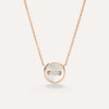 Pomellato Jewelry - Pom Pom Dot 18K Rose Gold Malachite & Mother of Pearl Two-Sided Button Diamond Pendant Necklace | Manfredi Jewels