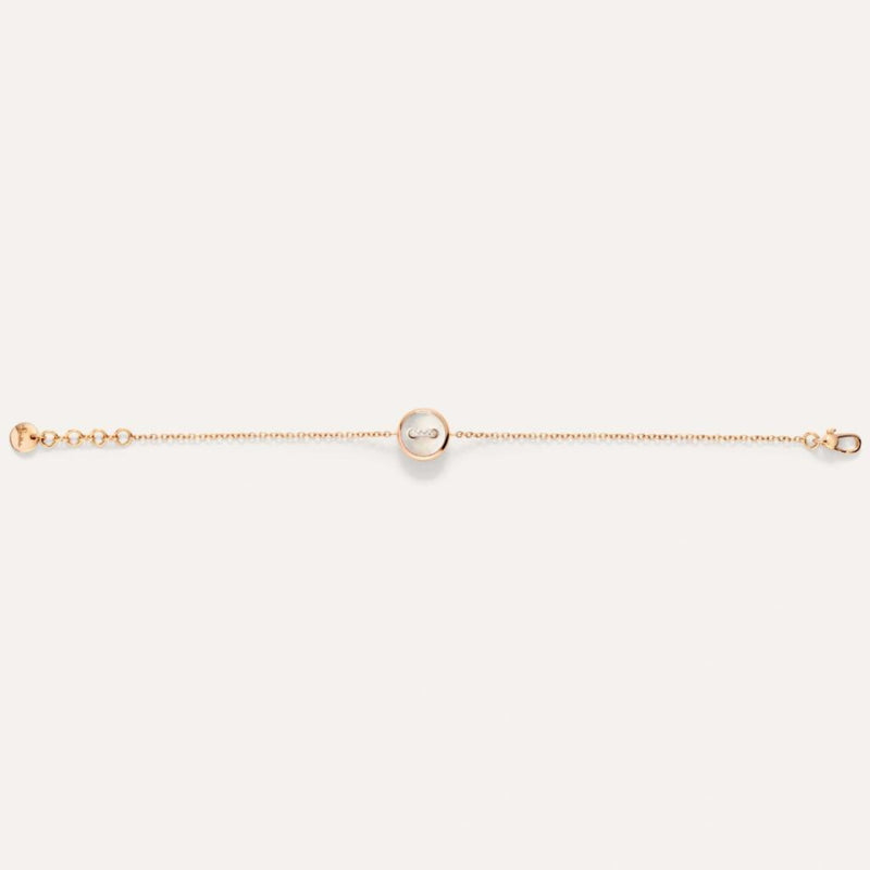 Pomellato Jewelry - Pom Pom Dot 18K Rose Gold White & Grey Mother of Pearl Two-Sided Diamond Bracelet | Manfredi Jewels