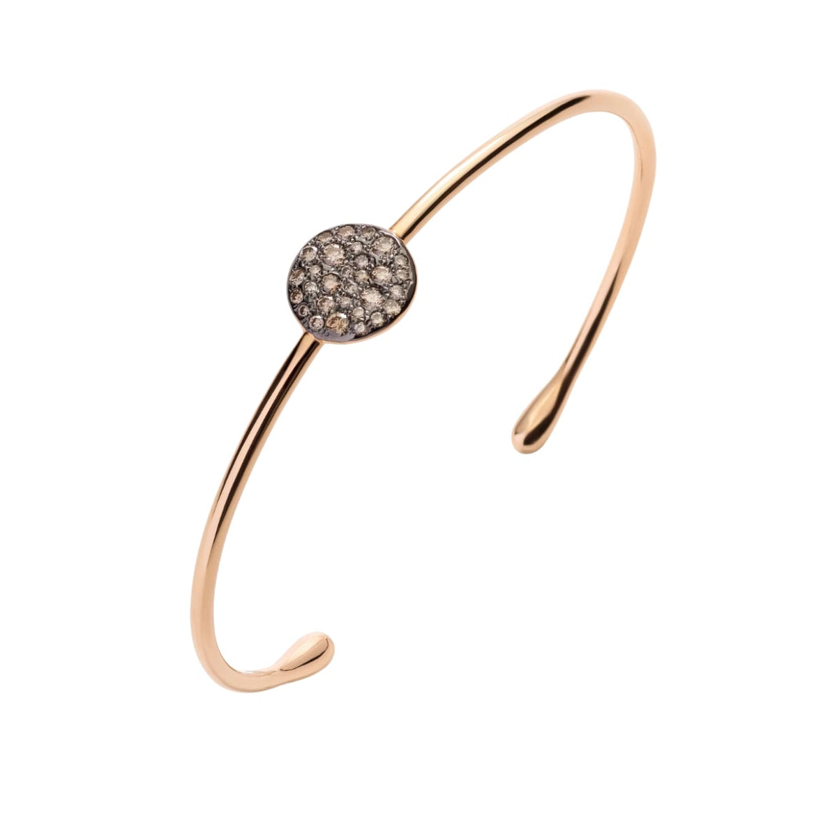 Pomellato Jewelry - Sabbia 18K Rose Gold Bracelet with Brown Diamonds | Manfredi Jewels