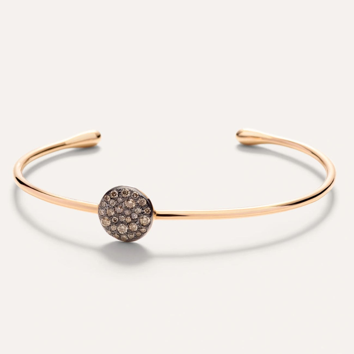 Pomellato Jewelry - Sabbia 18K Rose Gold Bracelet with Brown Diamonds | Manfredi Jewels