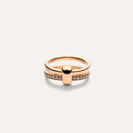 Pomellato Jewelry - Together 18K Rose Gold Brown Diamond Double Band Ring | Manfredi Jewels