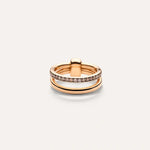 Pomellato Jewelry - Together 18K Rose Gold Brown Diamond Double Band Ring | Manfredi Jewels