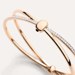 Pomellato Jewelry - Together 18K Rose Gold Diamond Bangle Bracelet | Manfredi Jewels