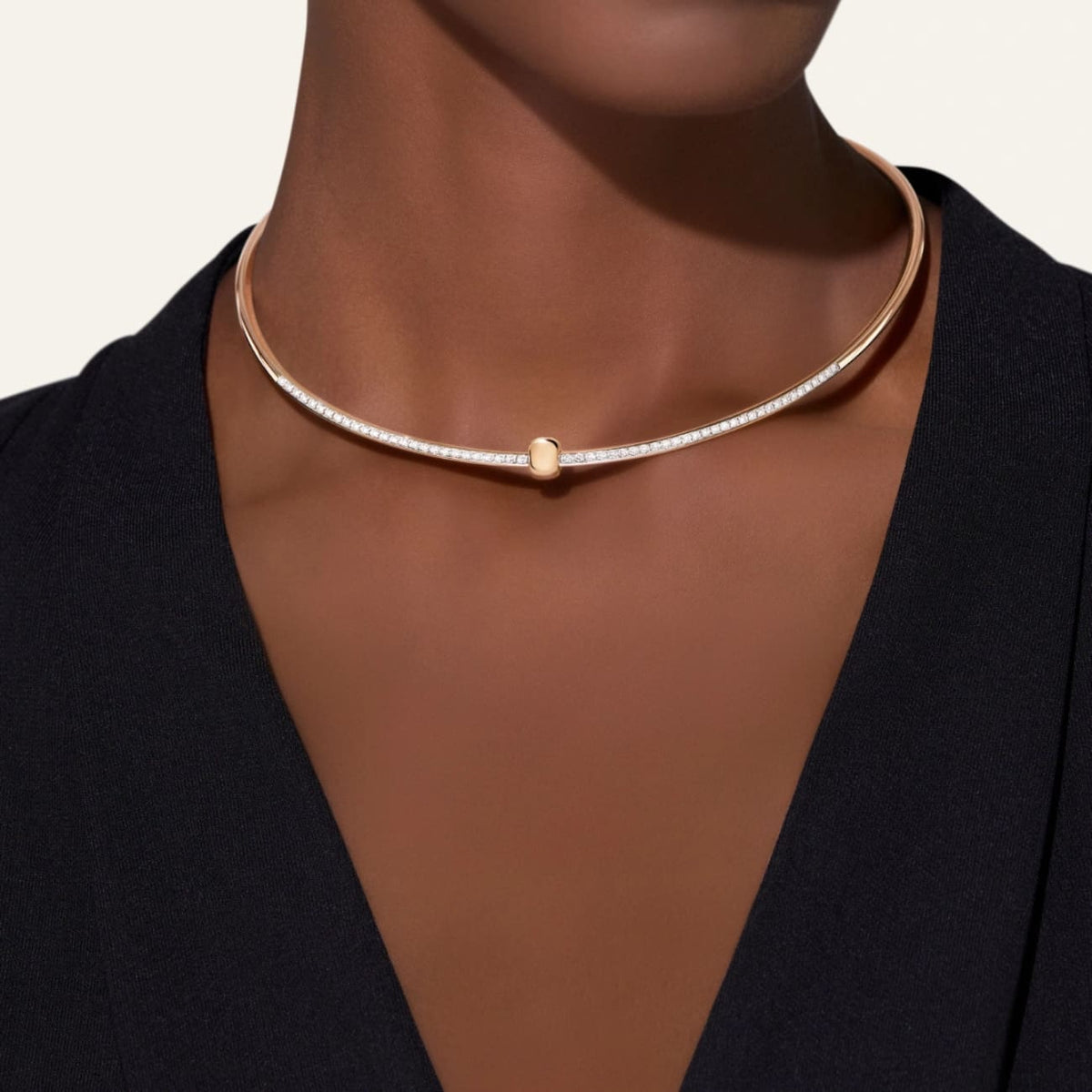 Pomellato Jewelry - Together 18K Rose Gold Diamond Choker | Manfredi Jewels