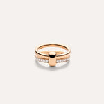 Pomellato Jewelry - Together 18K Rose Gold Diamond Double Band Ring | Manfredi Jewels