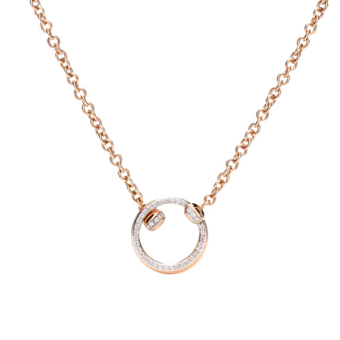 Together 18K Rose Gold Diamond Pavé Pendant Necklace