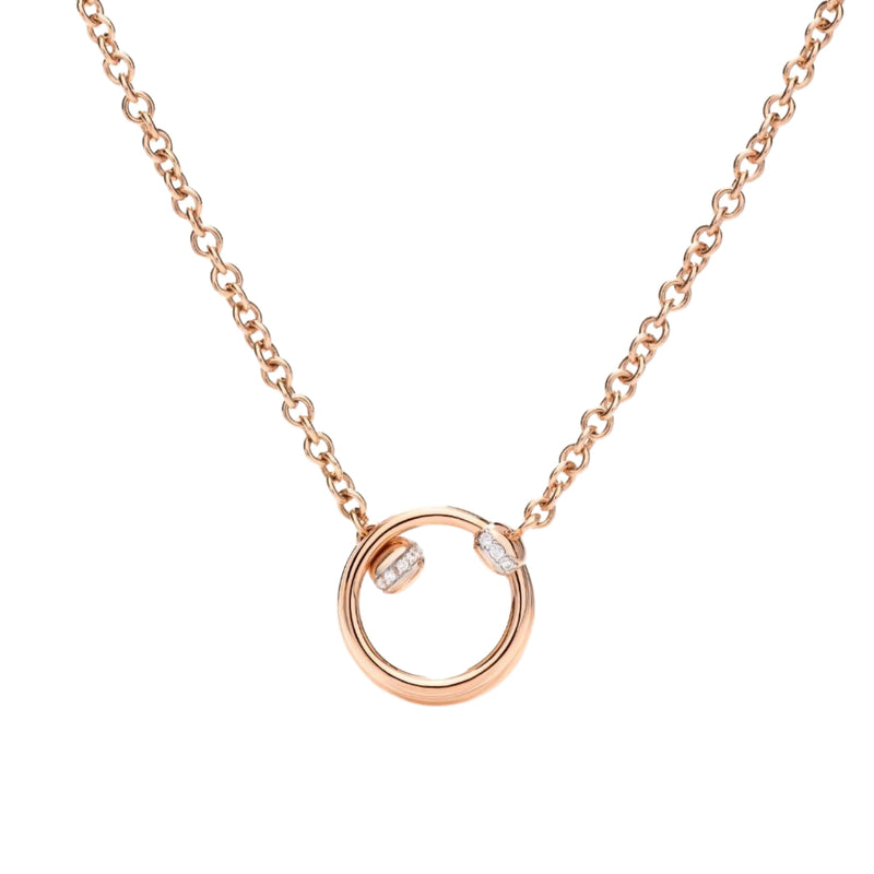 Pomellato Jewelry - Together 18K Rose Gold Pendant Diamond Necklace | Manfredi Jewels