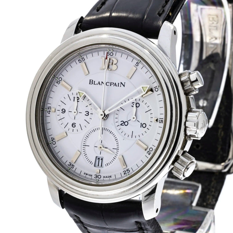 Pre - Owned Blancpain Watches - Leman Flyback Chronograph on a Strap. | Manfredi Jewels