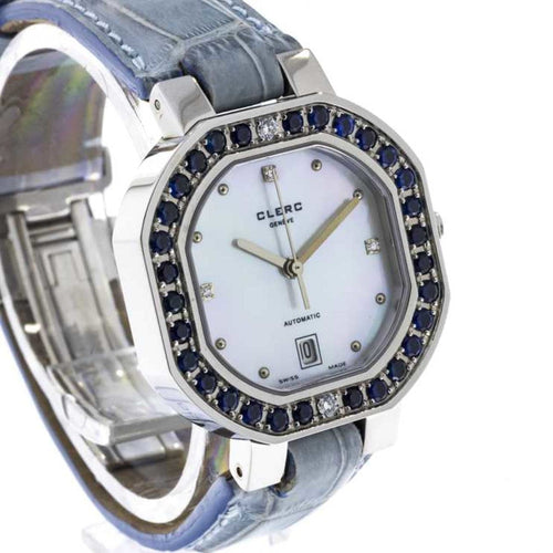 Pre-Owned Clerc Geneve Pre-Owned Watches - Clerc Geneve with Blue Sapphires | Manfredi Jewels