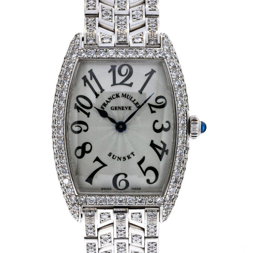 Pre-Owned Franck Muller Pre-Owned Watches - Cintrée Curvex Diamond Gem-Set 1752QZ | Manfredi Jewels