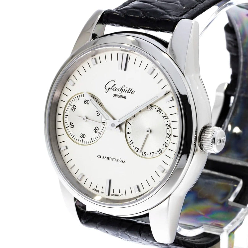 Pre - Owned Glashütte Original Watches - Glashutte Senator Hand Date in Stainless Steel. | Manfredi Jewels