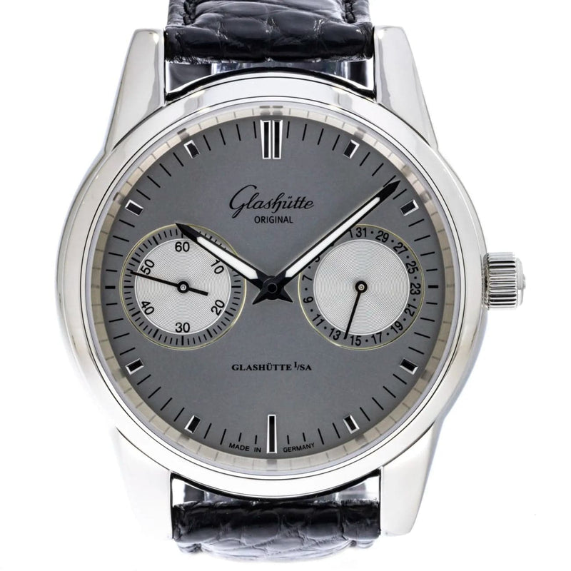 Pre-Owned Glashütte Original Pre-Owned Watches - Glashutte Original Senator Hand Date in Stainless Steel. | Manfredi Jewels