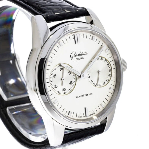 Pre - Owned Glashütte Original Watches - Glashutte Senator Hand Date in Stainless Steel. | Manfredi Jewels