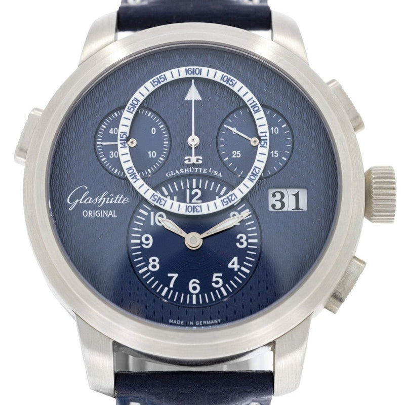 Pre - Owned Glashütte Original Watches - PanoMatic Chrono XL Limited Edition Platinum | Manfredi Jewels