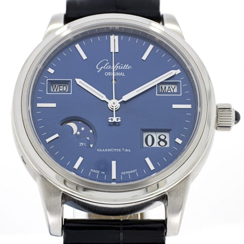Pre - Owned Glashütte Original Watches - Senator Perpetual Calendar Limited Edition #43/100 Platinum | Manfredi Jewels