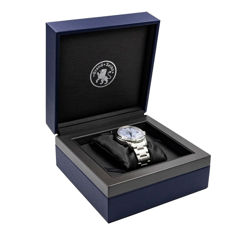 Pre-Owned Grand Seiko Pre-Owned Watches - Grand Seiko Gmt Shosho Blue SBGJ249 | Manfredi Jewels