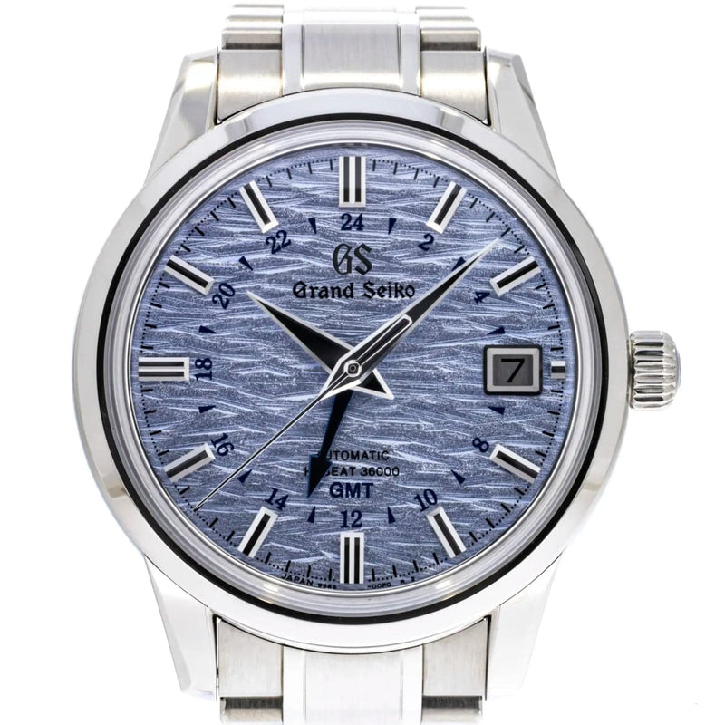 Pre-Owned Grand Seiko Pre-Owned Watches - Grand Seiko Gmt Shosho Blue SBGJ249 | Manfredi Jewels