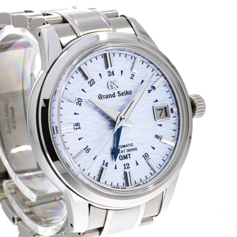 Pre-Owned Grand Seiko Pre-Owned Watches - Grand Seiko Gmt Shosho Blue SBGJ249 | Manfredi Jewels