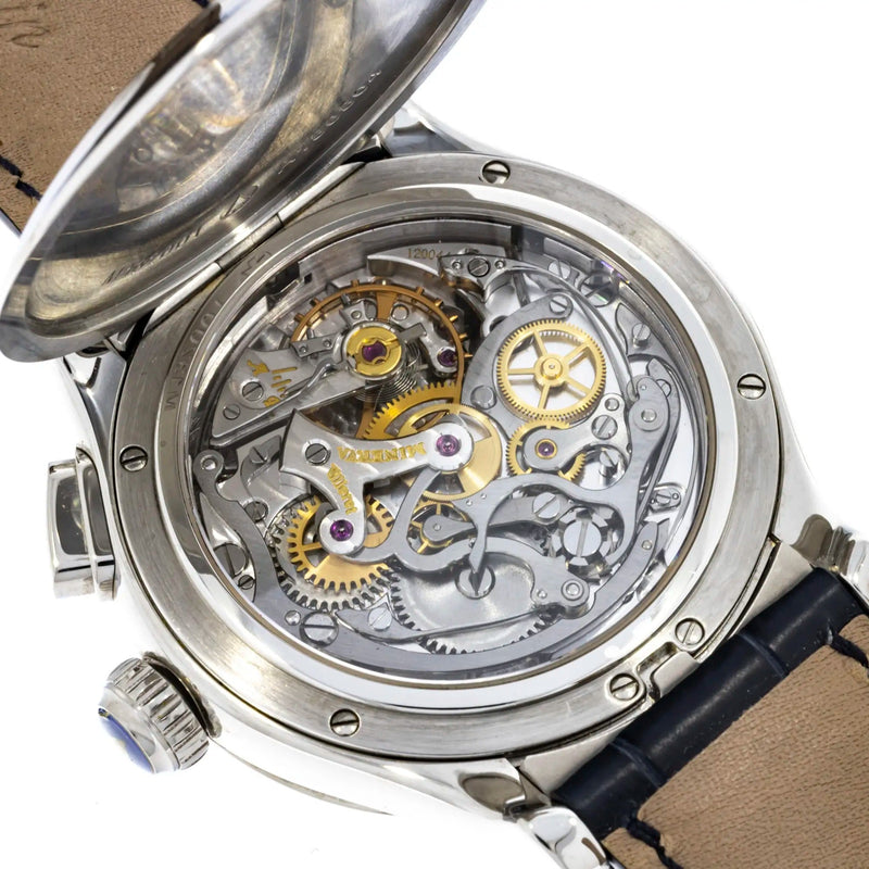 Pre - owned Minerva Watches - Villeret 1858 “Fait a Main” Monopusher chronograph. | Manfredi Jewels