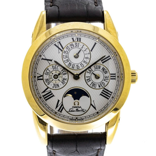 Pre-Owned Omega Pre-Owned Watches - Omega Louis Brandt Perpetual Calendar Moon Phase in Yellow Gold. | Manfredi Jewels