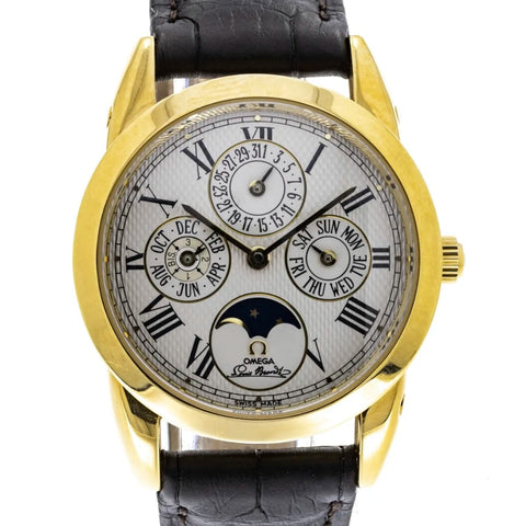 Louis Brandt Perpetual Calendar Moon Phase in Yellow Gold.