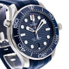 Pre - Owned Omega Watches - Seamaster Diver 300M Co - axial Master Chronometer on Blue rubber strap. | Manfredi Jewels