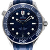 Pre - Owned Omega Watches - Seamaster Diver 300M Co - axial Master Chronometer on Blue rubber strap. | Manfredi Jewels