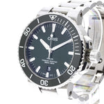 Pre - Owned ORIS Watches - Aquis Date Green Stainless Steel | Manfredi Jewels