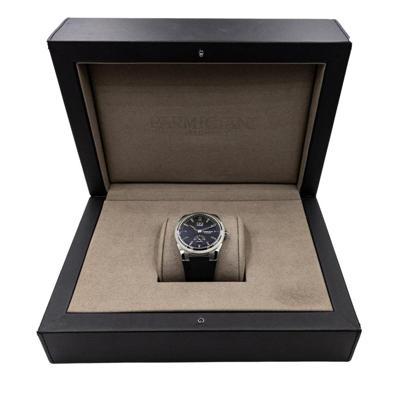 Pre - Owned Parmigiani Fleurier Watches - Tonda Black Dial Rubber Strap Steel | Manfredi Jewels