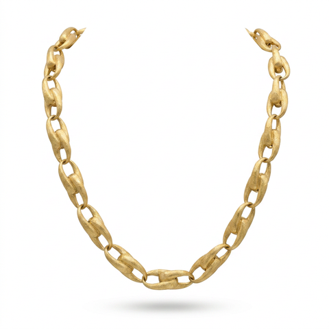 Estate Marco Bicego Lucia 18K Yellow Gold Collar Link Necklace
