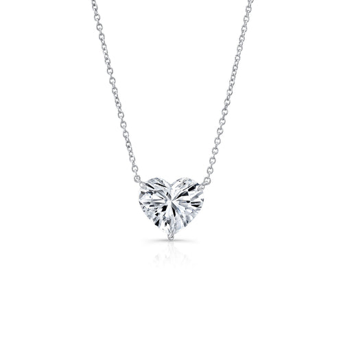 Rahaminov Diamonds Engagement - Heart Cut 6.03 ct Platinum Diamond Pendant Necklace | Manfredi Jewels