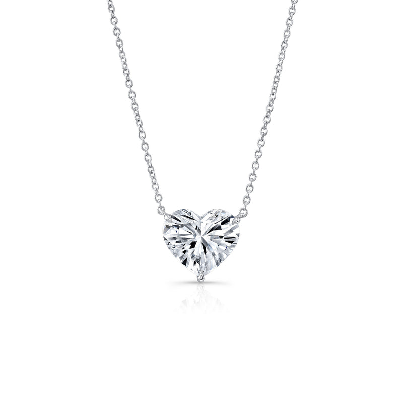 Rahaminov Diamonds Engagement - Heart Cut 6.03 ct Platinum Diamond Pendant Necklace | Manfredi Jewels