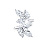 Rahaminov Diamonds Engagement - Pear Cut 6.03 ct 18K White Gold Six Leaf Diamond Branch Ring | Manfredi Jewels