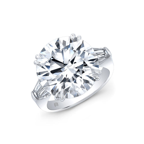 Round Cut 4.02 ct Platinum Diamond Engagement Ring