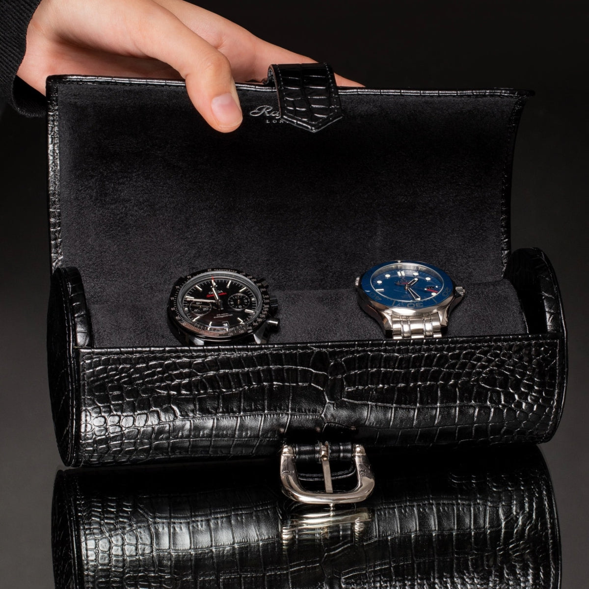 Rapport London Watch Box - Brompton Three Watch Roll | Manfredi Jewels